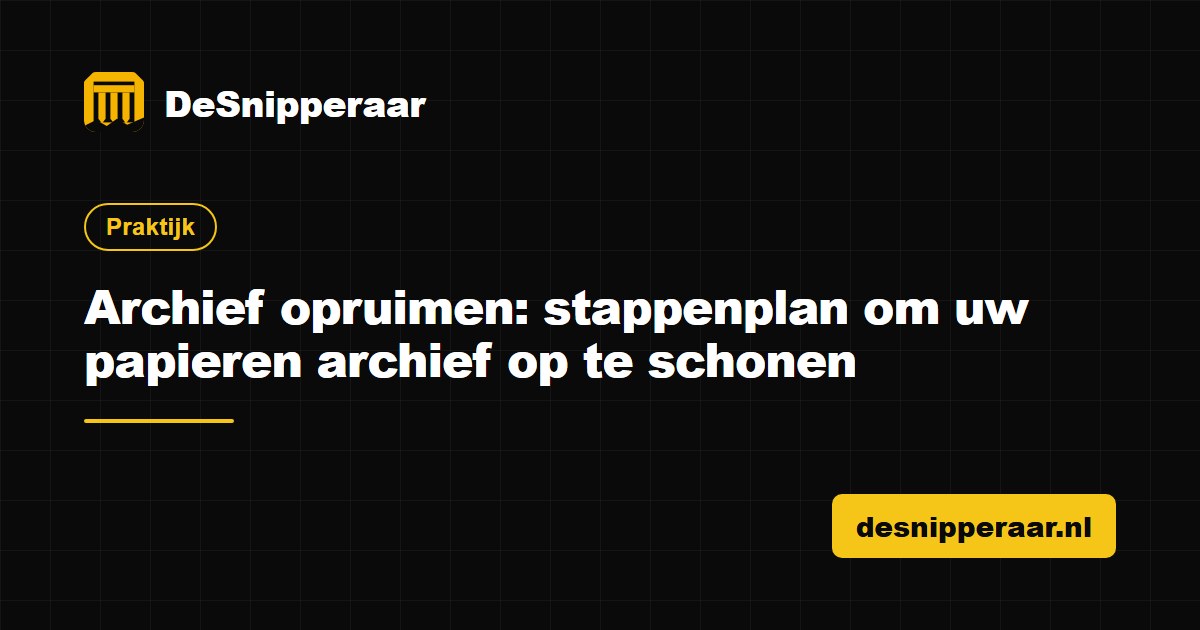 Limpieza del archivo con un plan paso a paso para clasificar y destruir