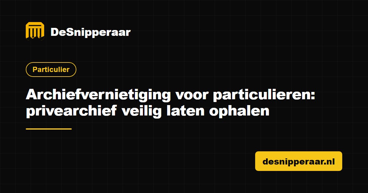 Particulier privearchief in verhuisdozen klaar om te laten ophalen en vernietigen