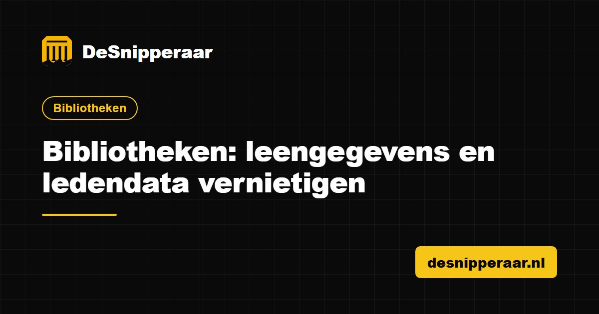 Ledenadministratie en leengegevens van een bibliotheek klaar voor vertrouwelijke vernietiging