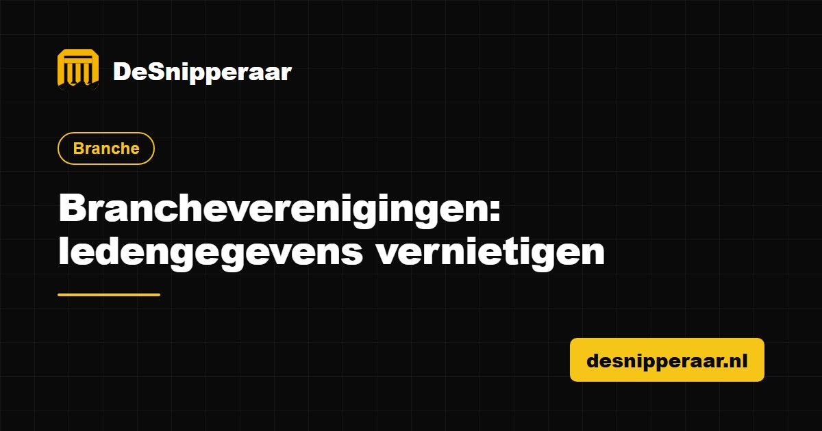 Ledenadministratie en deelnemerslijsten van een branchevereniging klaar voor vertrouwelijke vernietiging