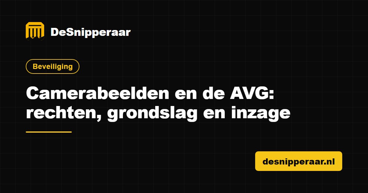 Bewakingscamera en de AVG-rechten op inzage en verwijdering