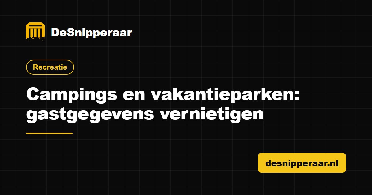Gastregistratie en reserveringen van een camping klaar voor vertrouwelijke vernietiging