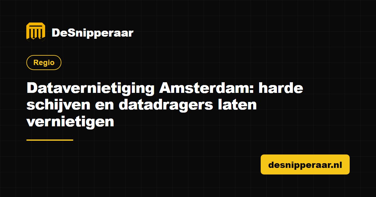 Destrucción de datos en Ámsterdam, discos duros y soportes destruidos con certificado
