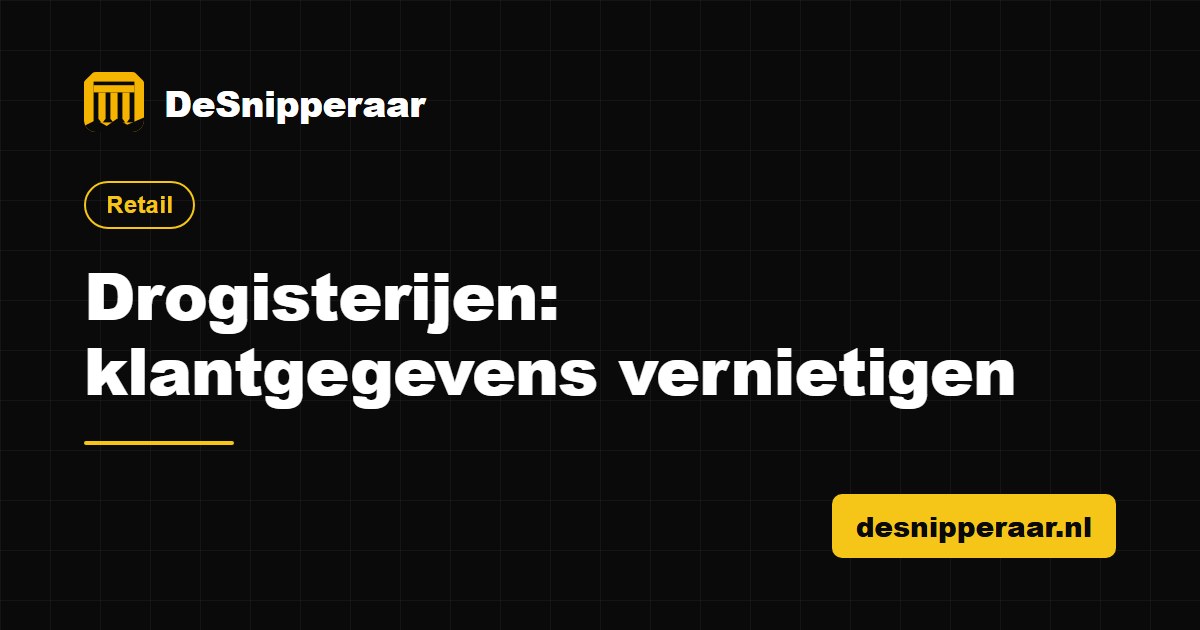 Klant- en loyaliteitsgegevens van een drogisterij klaar voor vertrouwelijke vernietiging