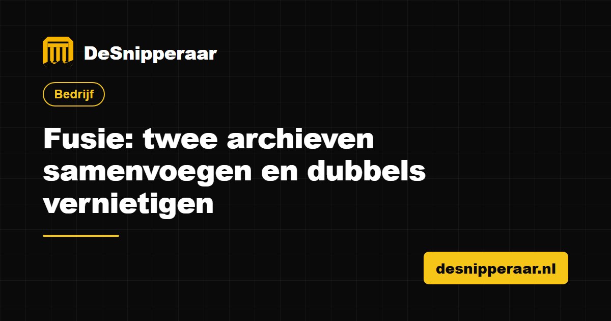 Dos archivadores que se unen tras una fusion