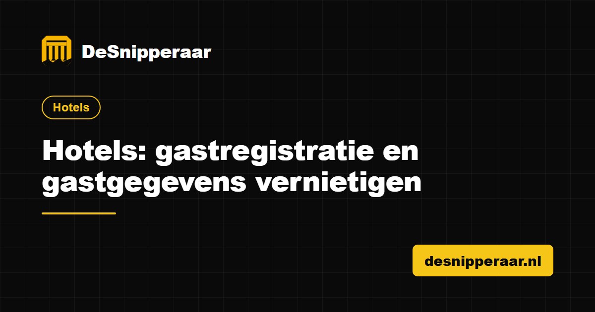 Gastregistratie en reserveringen van een hotel klaar voor vertrouwelijke vernietiging