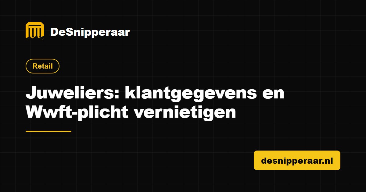 Klantgegevens en Wwft-dossiers van een juwelier klaar voor vertrouwelijke vernietiging
