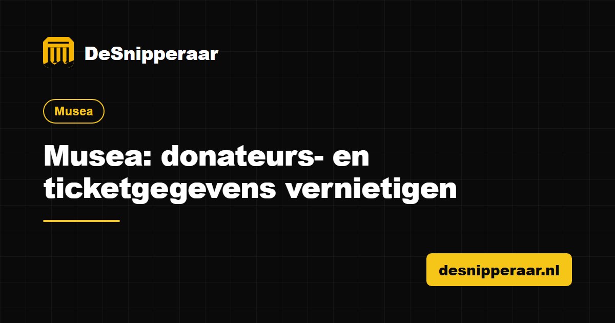 Donateurs- en ledenadministratie van een museum klaar voor vertrouwelijke vernietiging