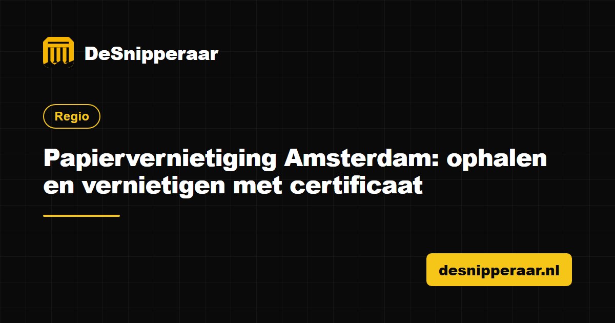 Paper shredding in Amsterdam, archive collected and destroyed with a certificate