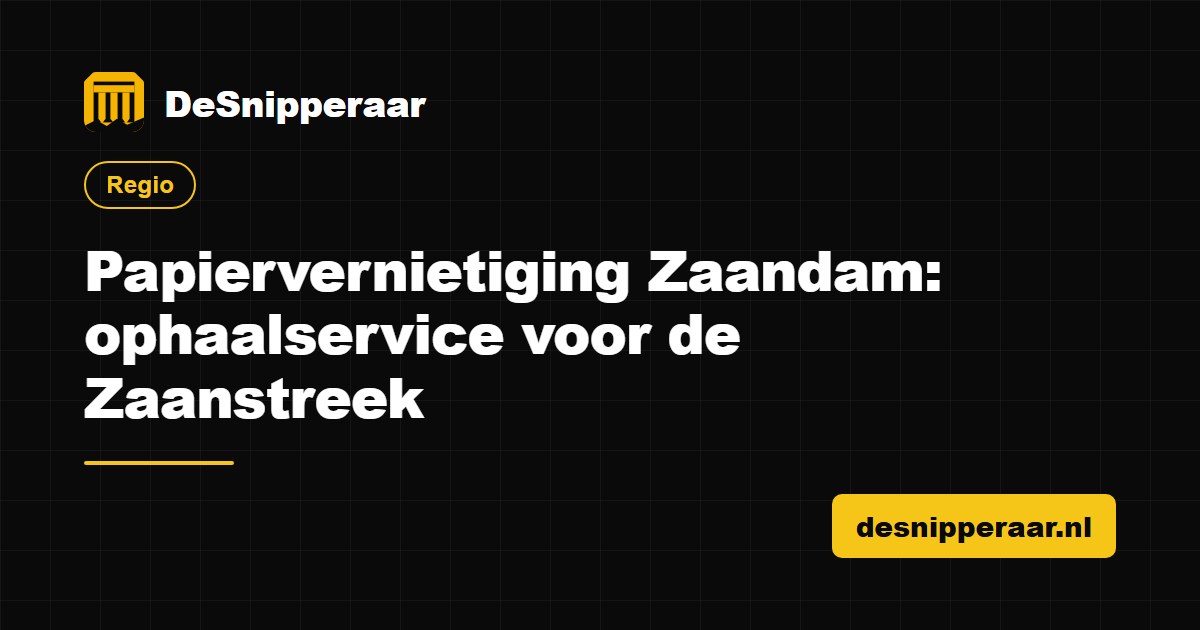 Papiervernietiging in Zaandam en de Zaanstreek voor kantoren, praktijken en productiebedrijven