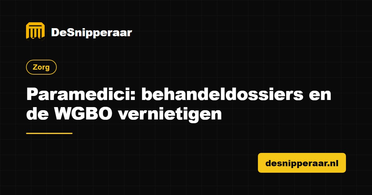 Behandeldossiers van een paramedische praktijk klaar voor vertrouwelijke vernietiging