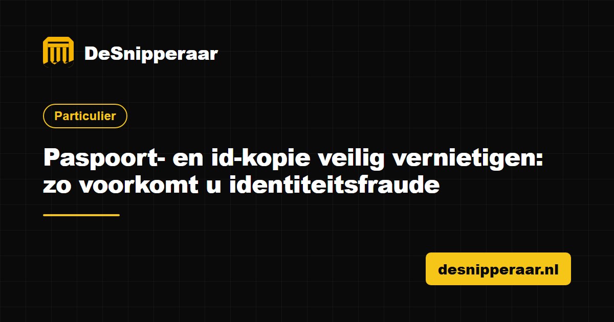 Kopie van een paspoort en identiteitskaart klaar om veilig te worden vernietigd