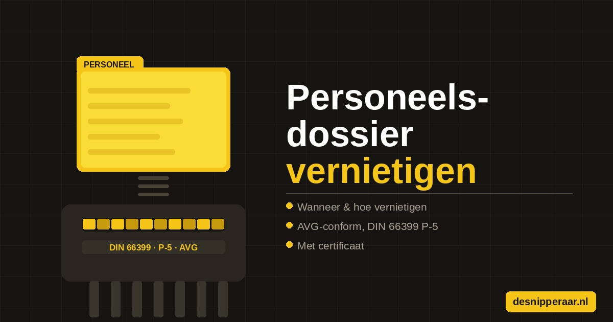 Personeelsdossier vernietigen volgens de AVG