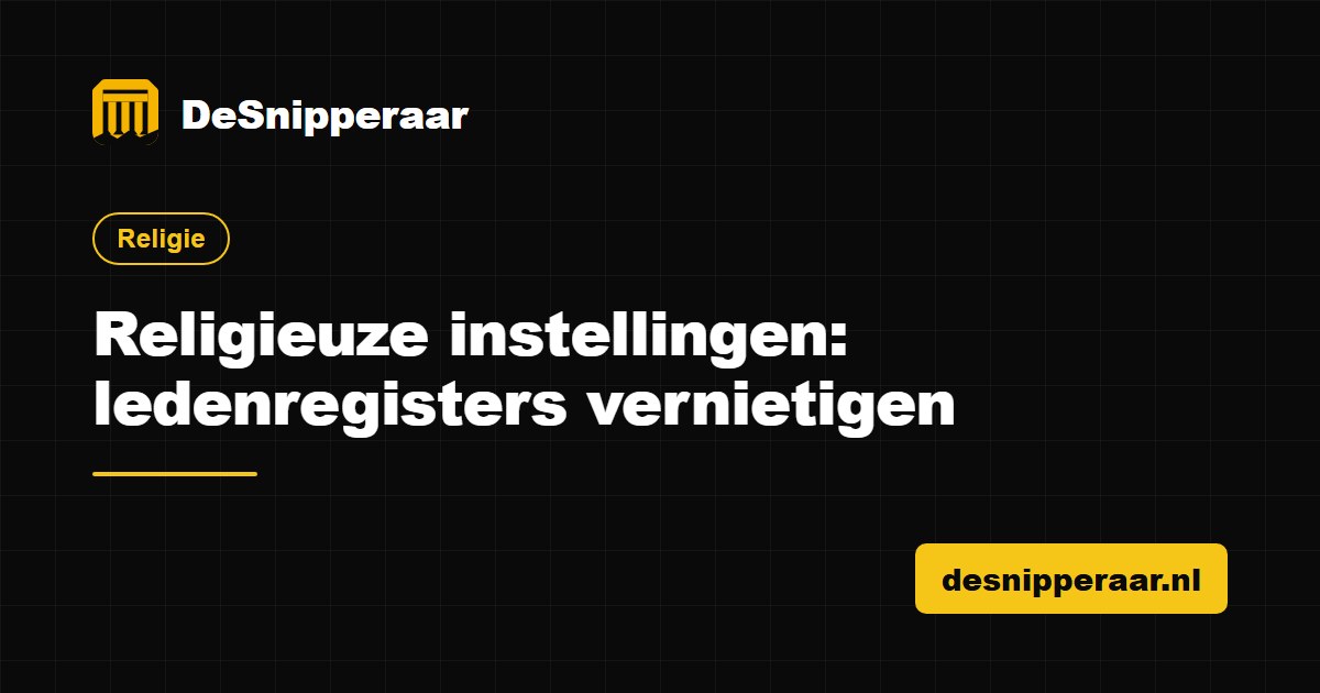 Ledenregisters en pastorale dossiers van een geloofsgemeenschap klaar voor vertrouwelijke vernietiging