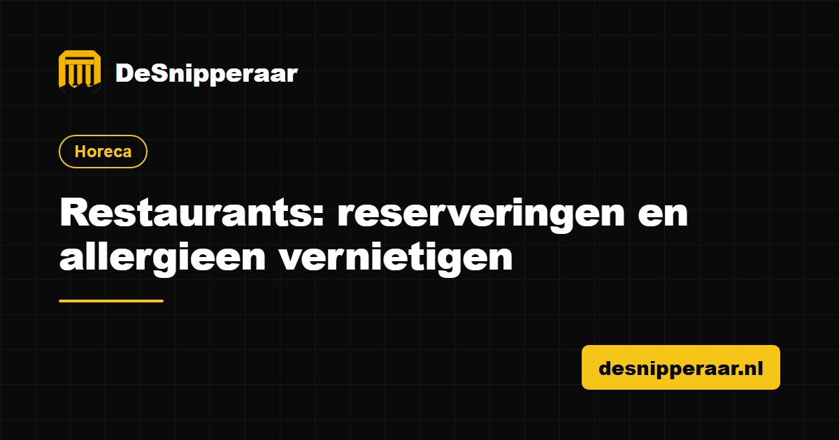 Reserveringen en allergienotities van een restaurant klaar voor vertrouwelijke vernietiging