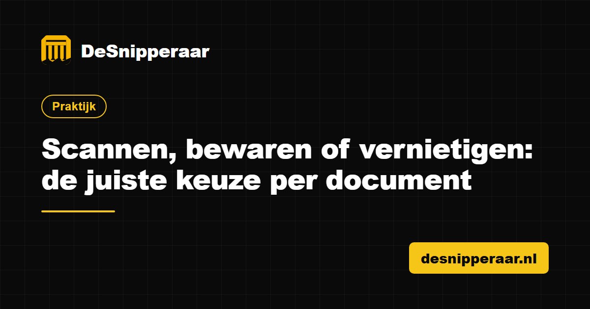 Escanear, conservar o destruir: la elección correcta por documento