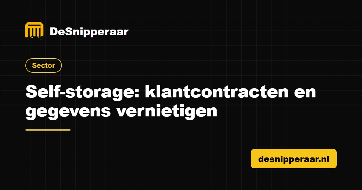 A self-storage business's rental contracts and customer data ready for confidential destruction