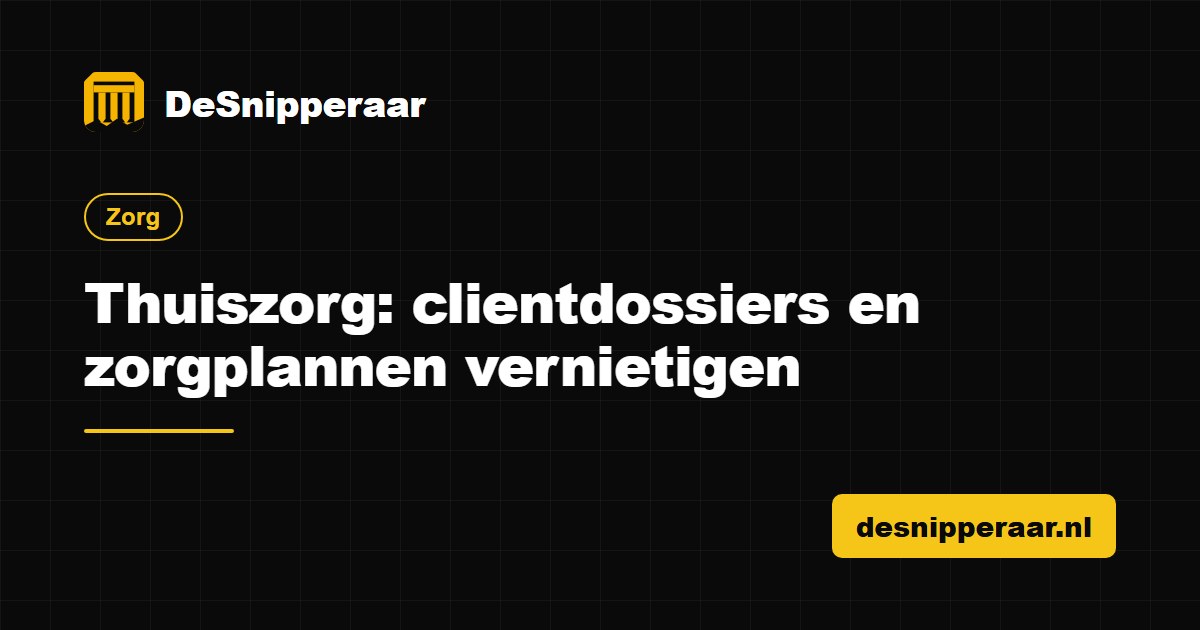 Dossiers clients et plans de soins d'un service de soins a domicile prets pour une destruction en confiance