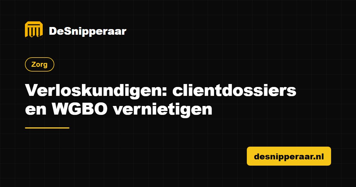 Zwangerschaps- en bevallingsdossiers van een verloskundigenpraktijk klaar voor vertrouwelijke vernietiging